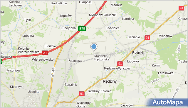 mapa Marianka Rędzińska, Marianka Rędzińska na mapie Targeo
